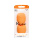 Real Techniques Miracle Complexion Sponge Duo, Makeup Blending Sponge, For Foundation, Offers Light To Medium Coverage, Natural, Dewy Makeup, Orange Sponge, Latex-Free Foam, 2 Count - Image 3